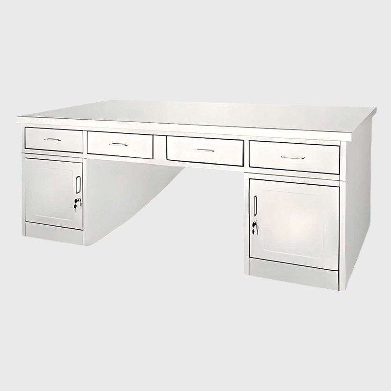 Meja Kerja Stainless Steel Rumah Sakit dengan Laci