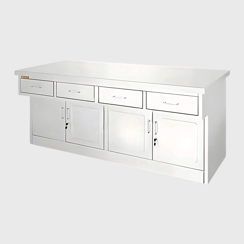 Meja Kerja Stainless Steel Rumah Sakit dengan Laci